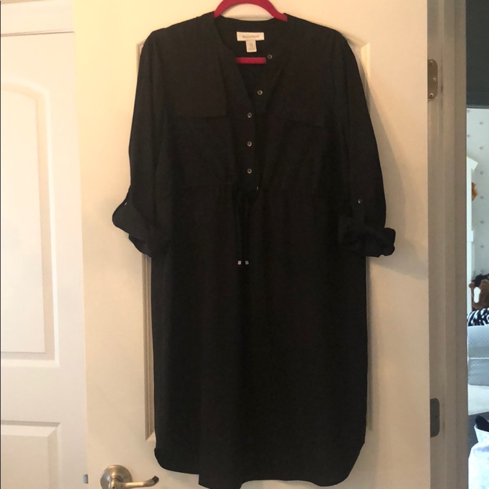 Motherhood Maternity- black Shirt Dress